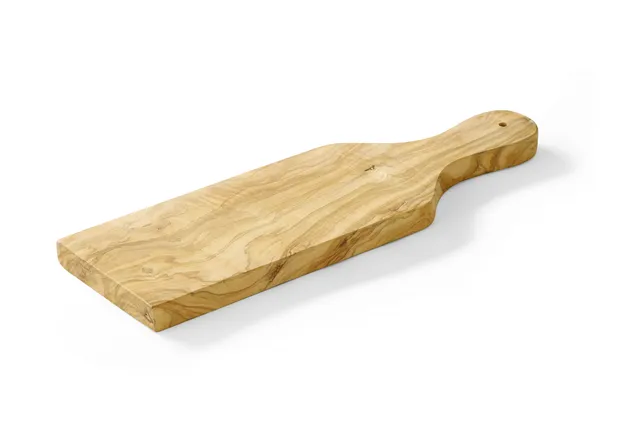 Deska do serwowania z drewna oliwnego z uchwytem, 350x120x18mm Hendi 505243