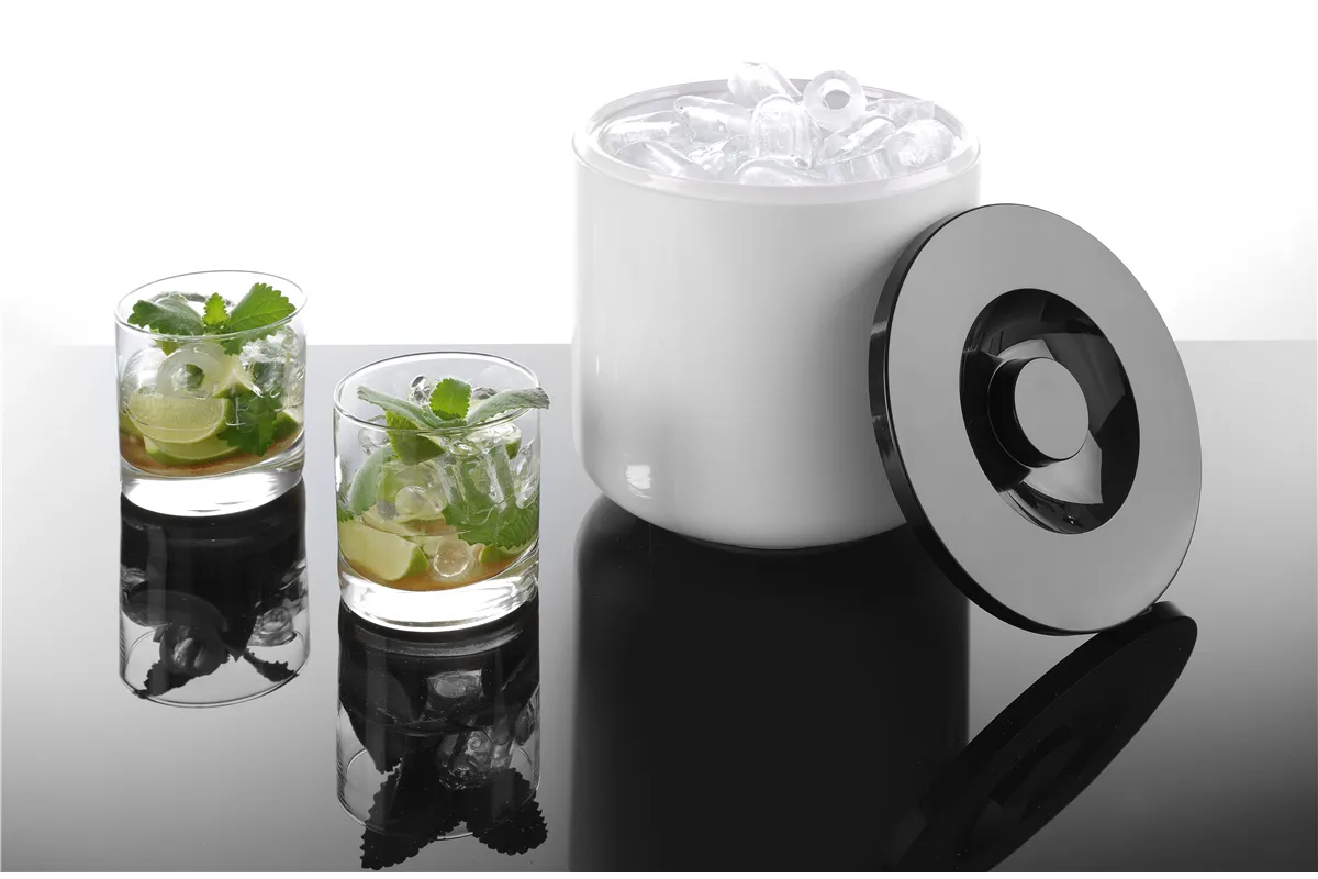 Pojemnik do lodu, 5L, biały, ⌀190x200mm BarUp 594742