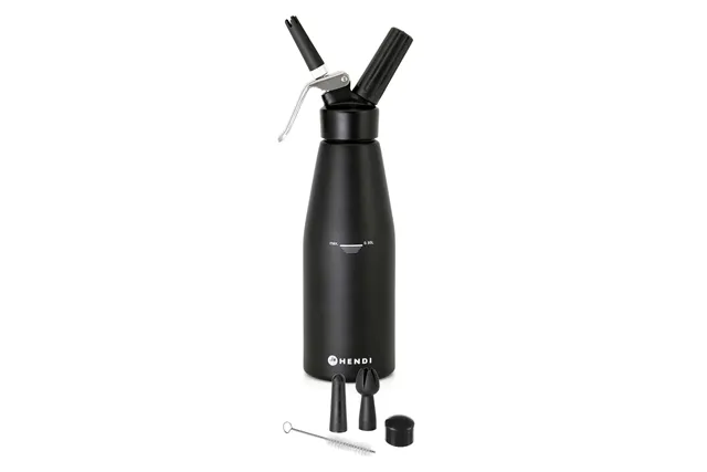 Syfon do bitej śmietany, Kitchen Line, 0,95L, czarny, ⌀95x320mm Hendi 588598