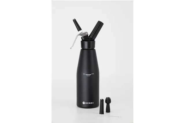Syfon do bitej śmietany, Kitchen Line, 0,95L, czarny, ⌀95x320mm Hendi 588598