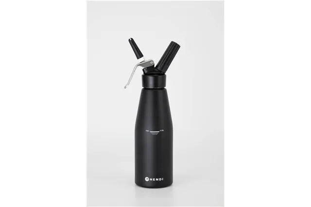 Syfon do bitej śmietany, Kitchen Line, 0,95L, czarny, ⌀95x320mm Hendi 588598