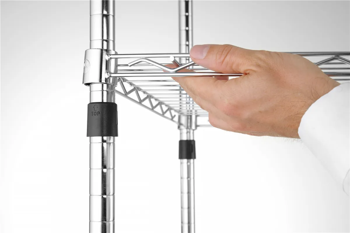 Regał magazynowy z 5 półkami, chromowany, chromowany, 910x455x1830mm Hendi 812204