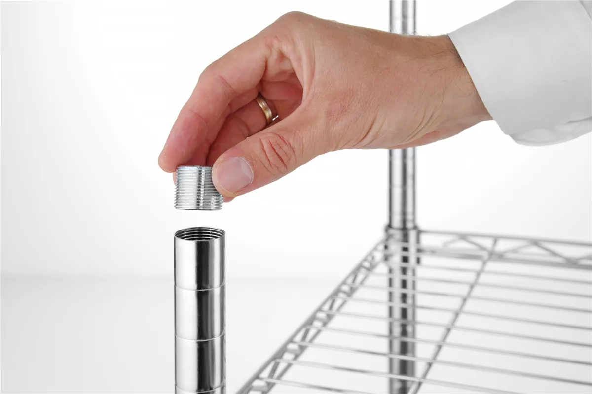 Regał magazynowy z 5 półkami, chromowany, chromowany, 910x455x1830mm Hendi 812204