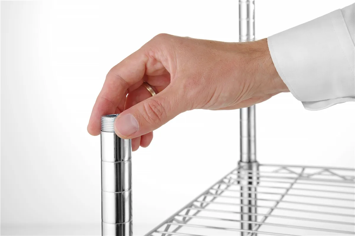 Regał magazynowy z 5 półkami, chromowany, chromowany, 910x455x1830mm Hendi 812204