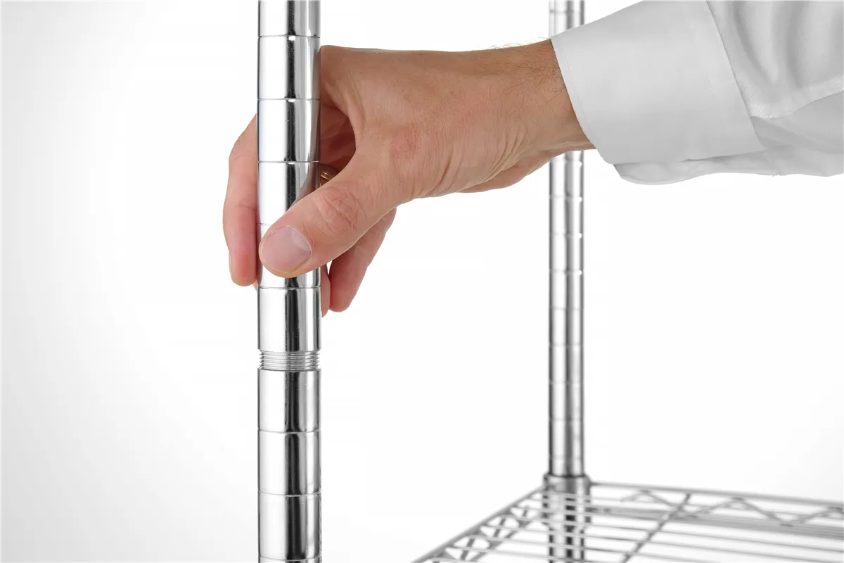 Regał magazynowy z 5 półkami, chromowany, chromowany, 910x455x1830mm Hendi 812204