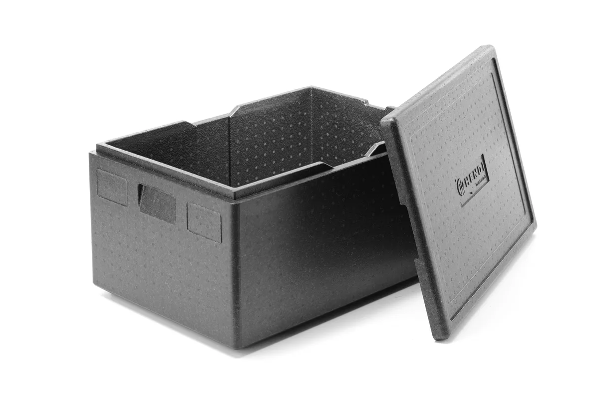 Pojemnik termoizolacyjny z piocelanu, Kitchen Line, GN 1/1, 80L, czarny, 685x485x360mm Hendi 707456