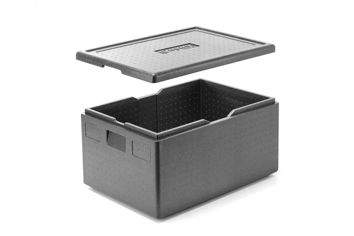 Pojemnik termoizolacyjny z piocelanu, Kitchen Line, GN 1/1, 80L, czarny, 685x485x360mm Hendi 707456