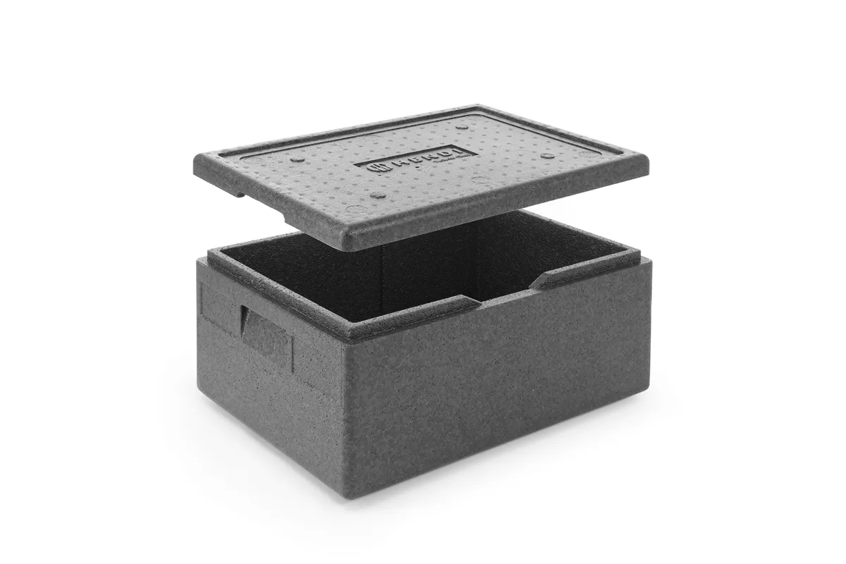 Pojemnik termoizolacyjny z piocelanu, Kitchen Line, 40l, GN 1/1, 40L, czarny, 600x400x283mm Hendi 707746