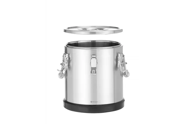 Termos ze stali nierdzewnej do transportu żywności, Kitchen Line, 15l, 15L, srebrny, ⌀300x340mm Hendi 707487