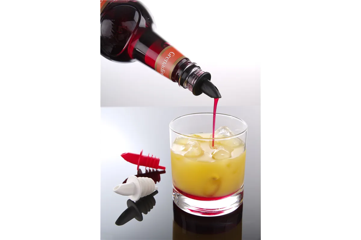 Nalewak, 2 czarne, 2 białe, 2 czerwone, czerwony, 6 szt BarUp 599440