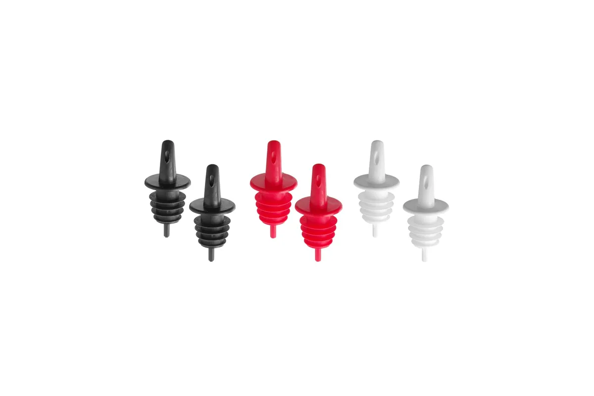 Nalewak, 2 czarne, 2 białe, 2 czerwone, czerwony, 6 szt BarUp 599440