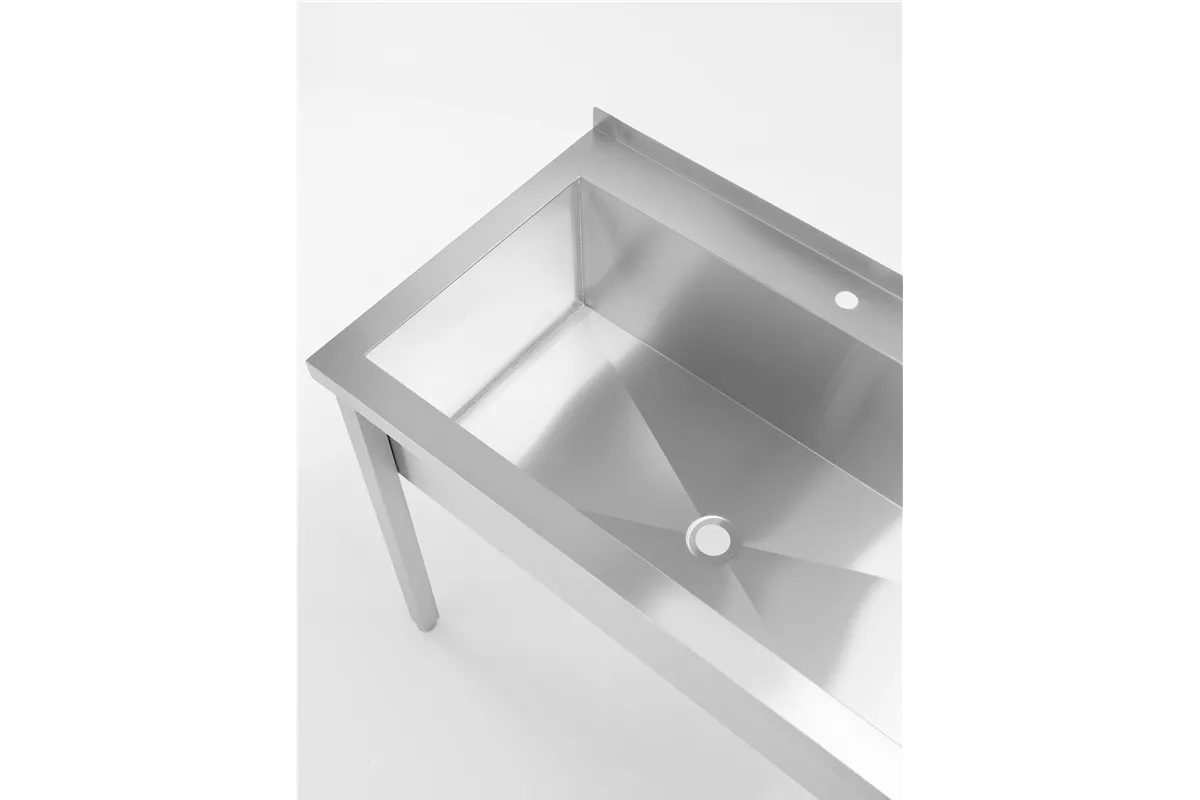 Stół z basenem 1-komorowym bez maskownicy – skręcany, głębokość 600 mm, Budget Line, 1000x600x850mm Hendi 811023