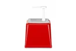 Pojemnik do sosów z pompką, 2,5L, czerwony, 230x210x327mm Hendi 203521