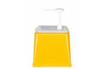 Pojemnik do sosów z pompką, 2,5L, żółty, 230x210x327mm Hendi 203538
