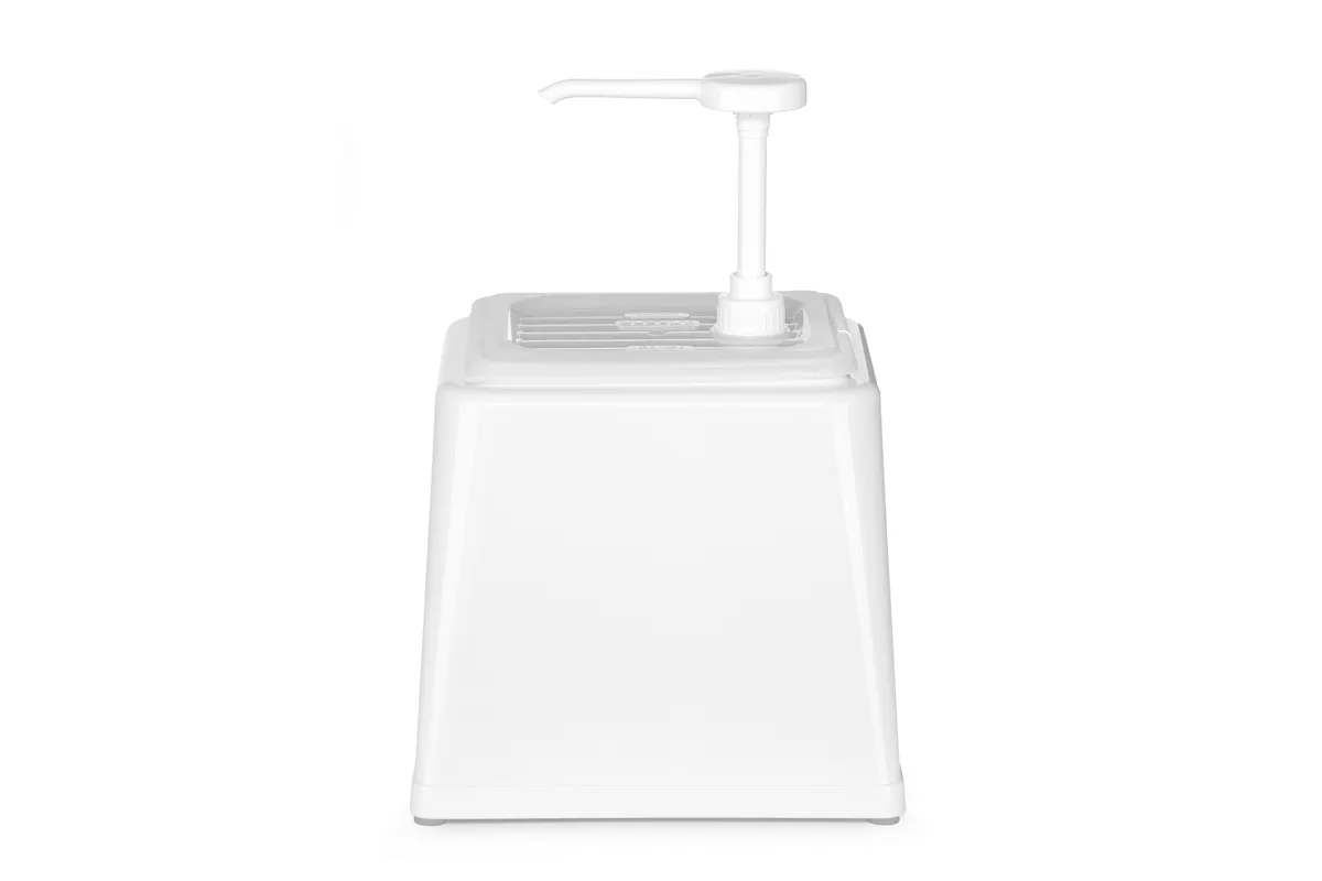 Pojemnik do sosów z pompką, 2,5L, biały, 230x210x327mm Hendi 203545