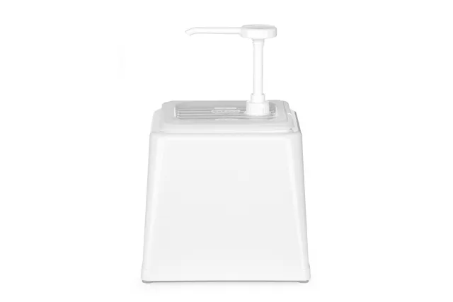 Pojemnik do sosów z pompką, 2,5L, biały, 230x210x327mm Hendi 203545