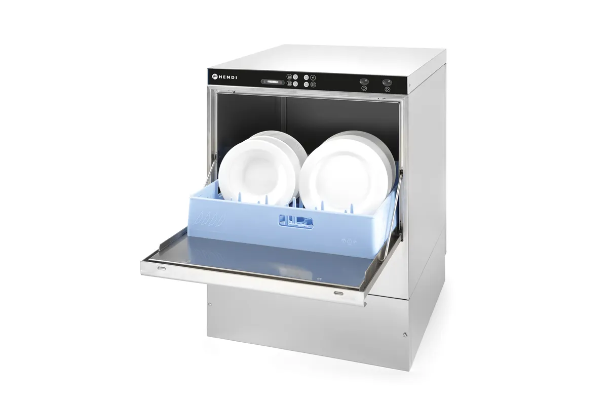 Zmywarka do naczyń 50x50  z dozownikiem detergentu i pompą spustową 230V/3600W 600x570x830mm Hendi 230251