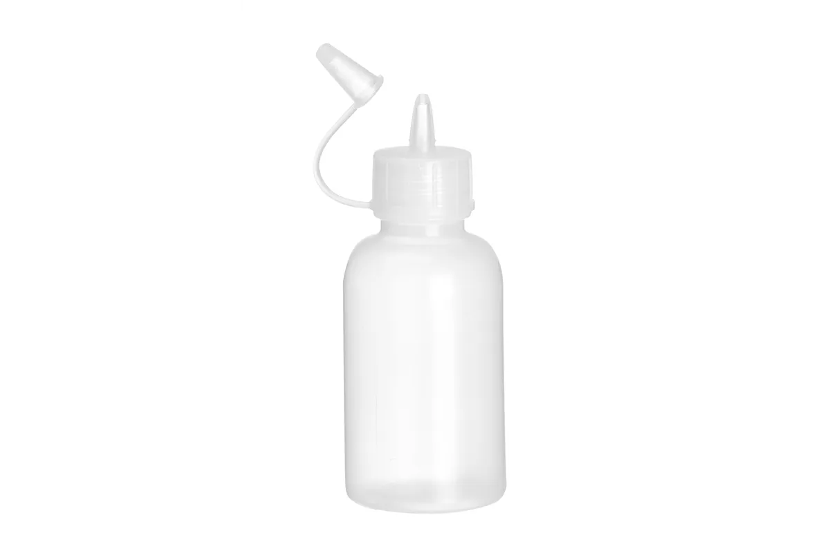 Mini dyspenser do sosów - zestaw 4 szt., 0,05L, transparentny, ⌀35x100mm Hendi 557990