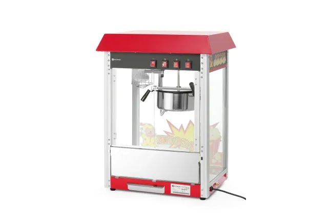 Urządzenie do popcornu, czerwony, 230V/1500W, 574x420x778mm Hendi 282748