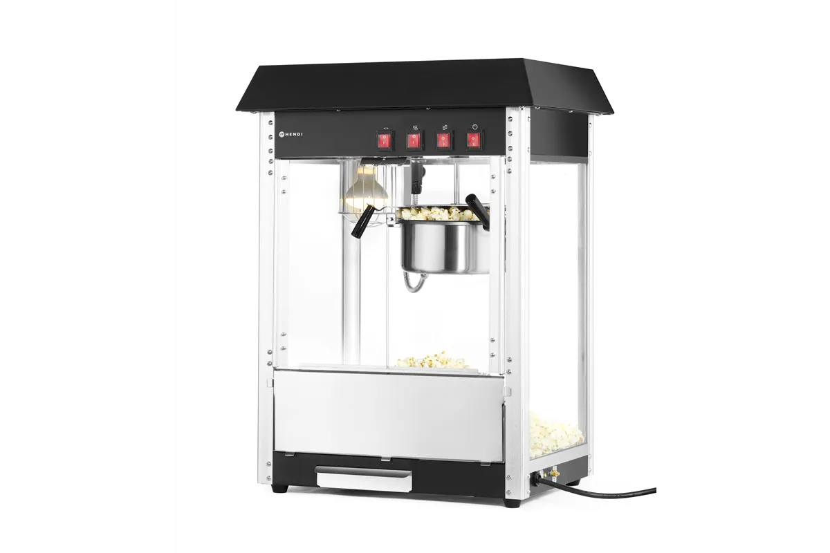 Urządzenie do popcornu, czarny, 230V/1500W, 574x420x778mm Hendi 282762