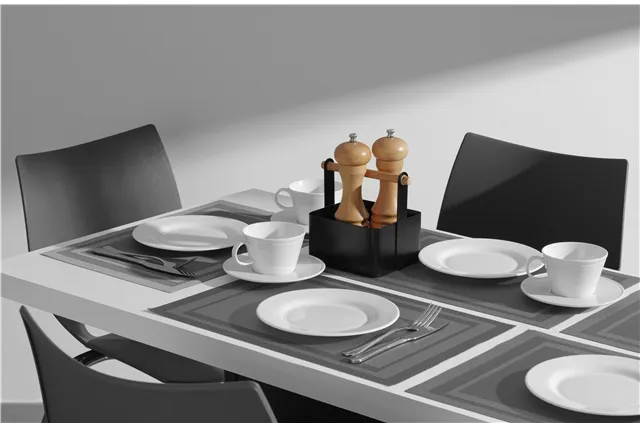 Podkładka na stół, ramka – zestaw, grafitowy, 6 szt., 450x300mm Hendi 597880