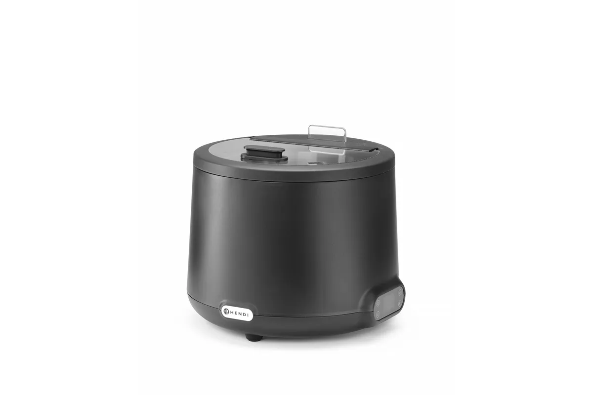 Kociołek do zupy UNIQ, 8L, czarny, 220-240V/500W, ⌀365x325mm Hendi 860526