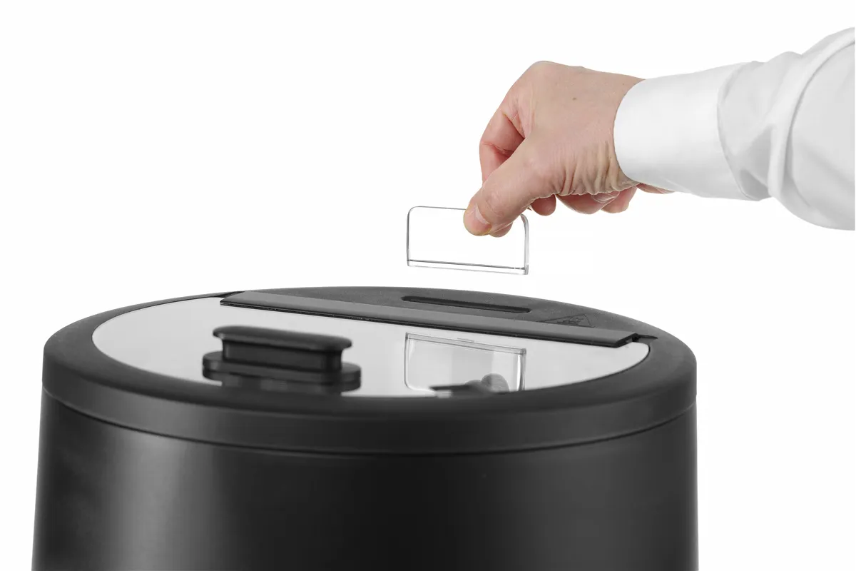 Kociołek do zupy UNIQ, 8L, czarny, 220-240V/500W, ⌀365x325mm Hendi 860526