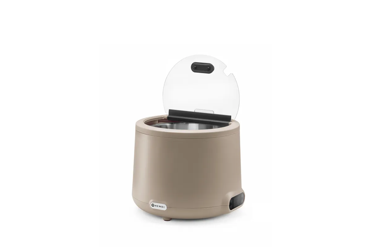 Kociołek do zupy UNIQ, 8L, beżowy, 220-240V/500W, ⌀365x325mm Hendi 860557