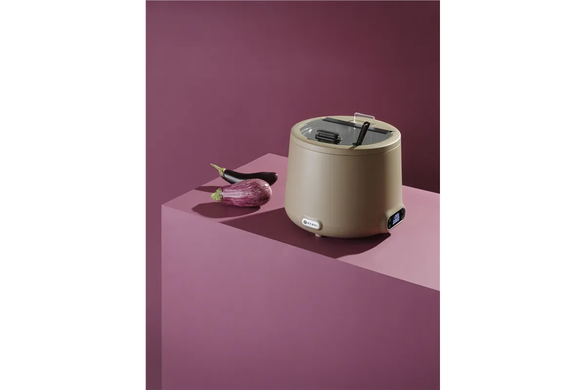 Kociołek do zupy UNIQ, 8L, beżowy, 220-240V/500W, ⌀365x325mm Hendi 860557