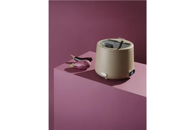 Kociołek do zupy UNIQ, 8L, beżowy, 220-240V/500W, ⌀365x325mm Hendi 860557