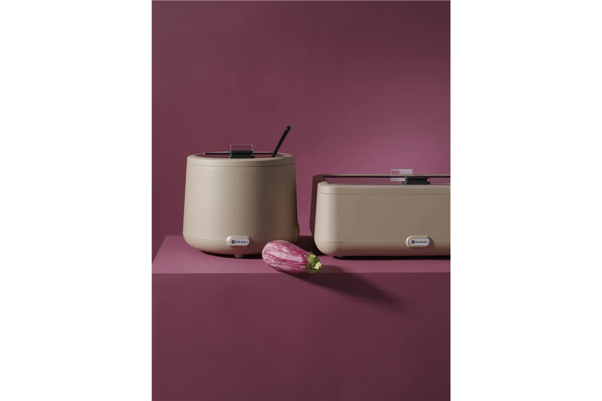 Kociołek do zupy UNIQ, 8L, beżowy, 220-240V/500W, ⌀365x325mm Hendi 860557