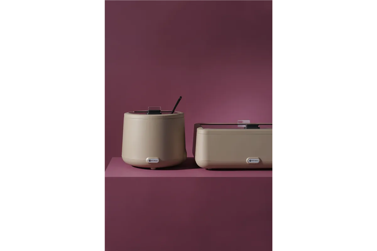 Kociołek do zupy UNIQ, 8L, beżowy, 220-240V/500W, ⌀365x325mm Hendi 860557