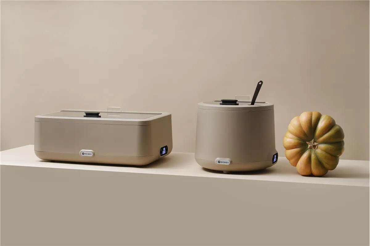 Kociołek do zupy UNIQ, 8L, beżowy, 220-240V/500W, ⌀365x325mm Hendi 860557