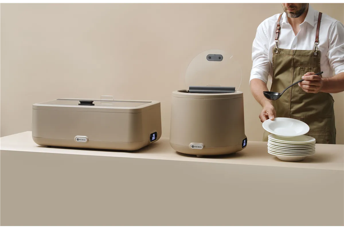 Podgrzewacz elektryczny UNIQ, beżowy, 220-240V/700W, 607x402x245mm Hendi 470442