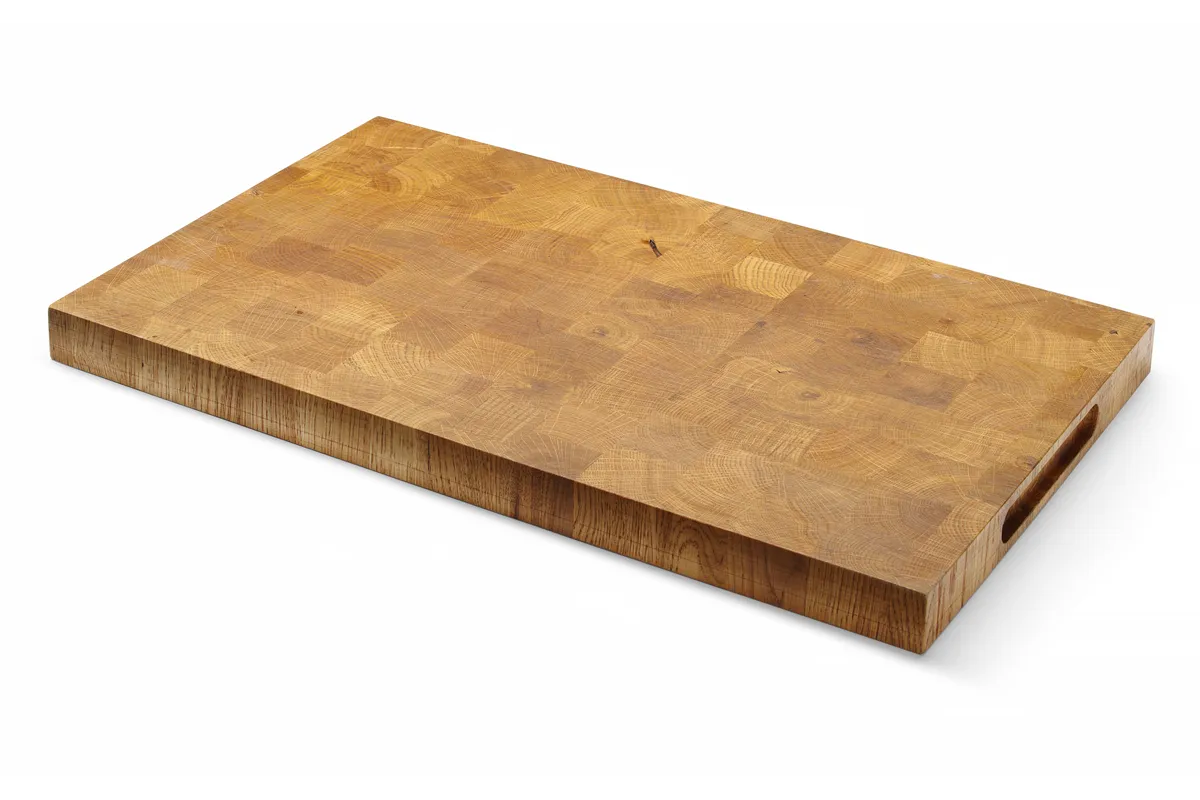 Deska dębowa do serwowania, sztorcowa, 530x325x35mm, Prostokątny Hendi 505441