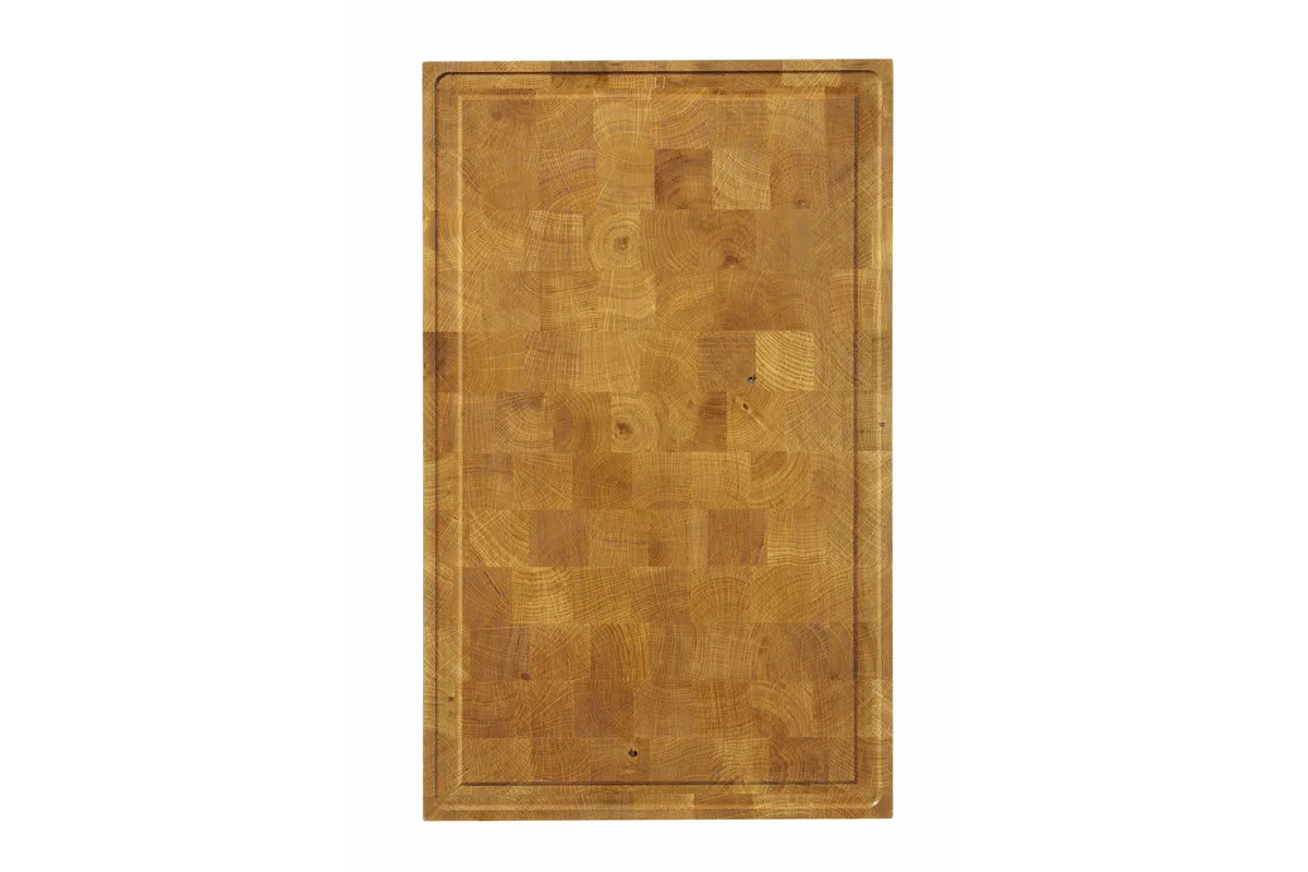 Deska dębowa do serwowania, sztorcowa, 325x265x30mm, Prostokątny Hendi 505458