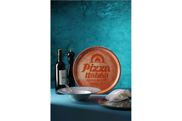 Talerz do pizzy Recipe Collection Brick Red, czerwony, ⌀310mm Hendi 768778