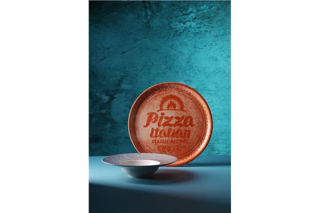 Talerz do pizzy Recipe Collection Brick Red, czerwony, ⌀310mm Hendi 768778