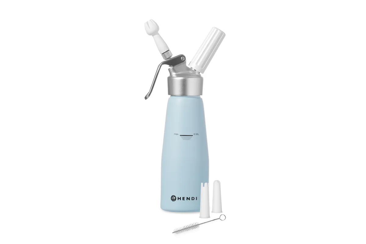 Syfon do bitej śmietany, 0,5L, Błękitny, ⌀80x260mm Hendi 975862