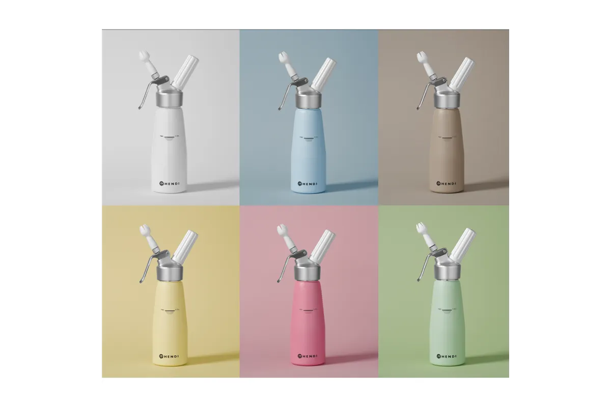 Syfon do bitej śmietany, 0,5L, Błękitny, ⌀80x260mm Hendi 975862