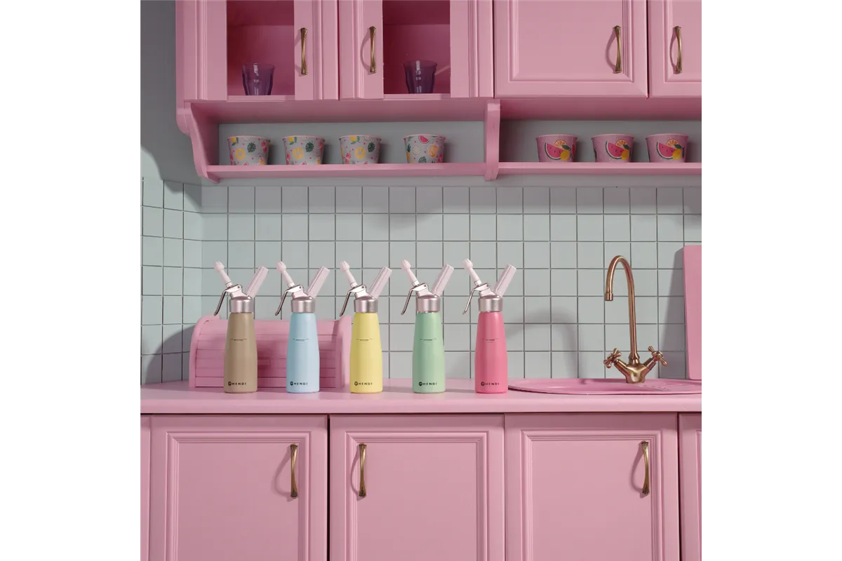 Syfon do bitej śmietany, 0,5L, Pistacjowy, ⌀80x260mm Hendi 975879