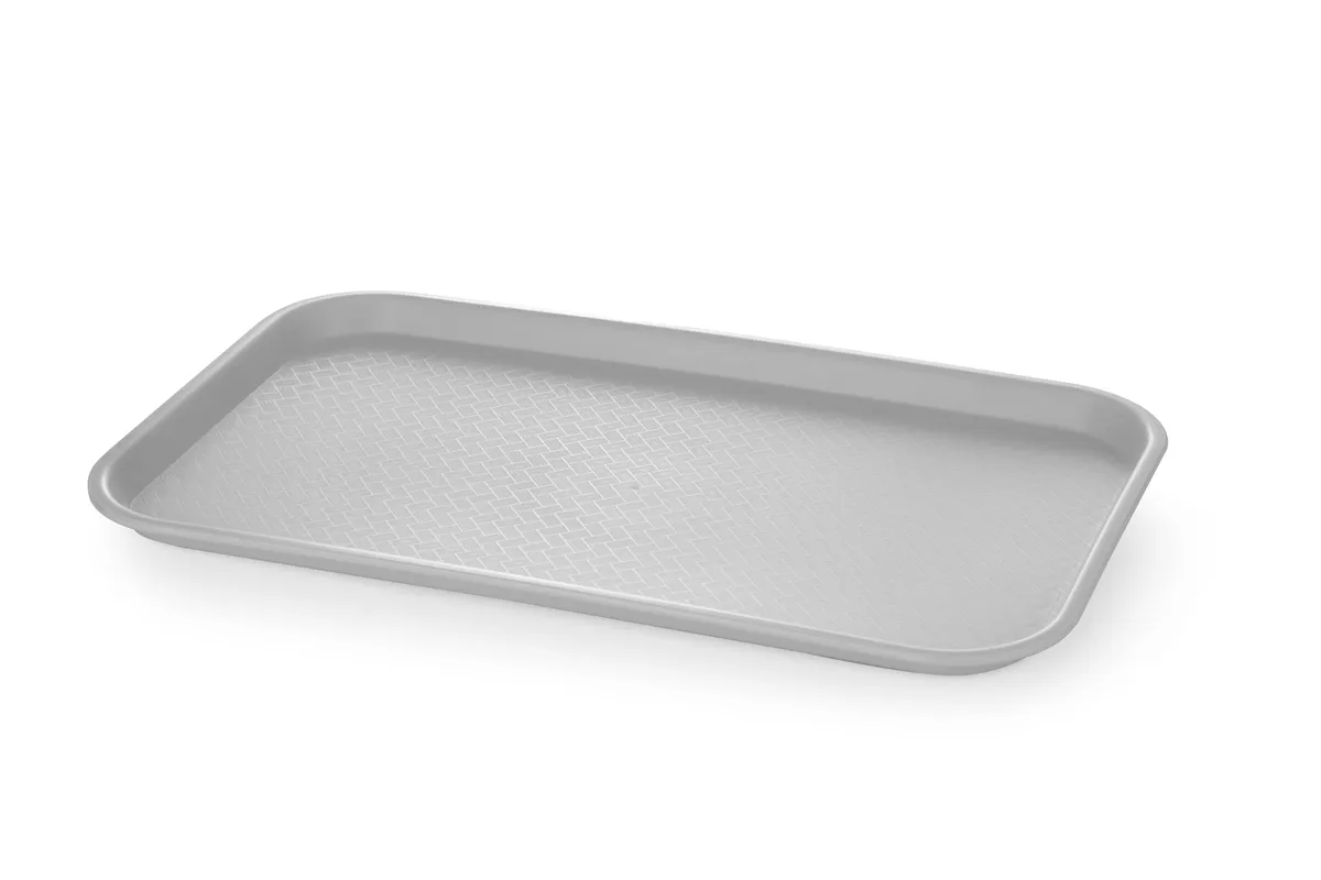 Taca fast food z polipropylenu GN 1/1, GN 1/1, jasnoszary, 530x325x20mm, Prostokątny AmerBox 878538