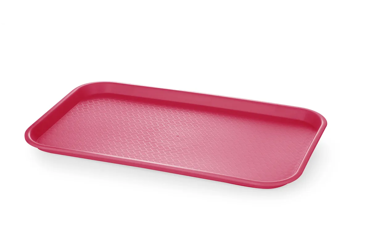 Taca fast food z polipropylenu GN 1/1, GN 1/1, czerwony, 530x325x20mm, Prostokątny AmerBox 878545