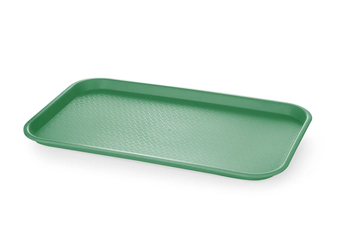 Taca fast food z polipropylenu GN 1/1, GN 1/1, zielony, 530x325x20mm, Prostokątny AmerBox 878576