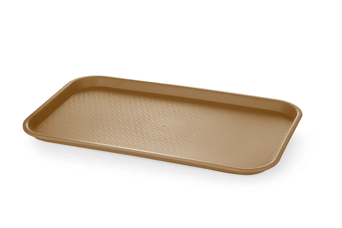 Taca fast food z polipropylenu GN 1/1, GN 1/1, brązowy, 530x325x20mm, Prostokątny AmerBox 878583