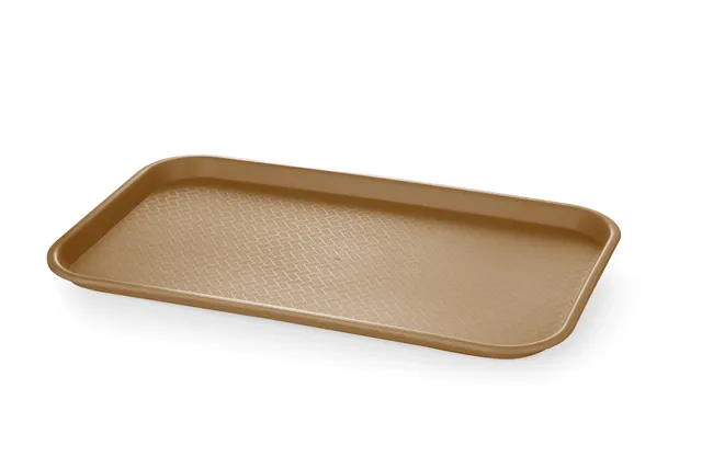 Taca fast food z polipropylenu GN 1/1, GN 1/1, brązowy, 530x325x20mm, Prostokątny AmerBox 878583