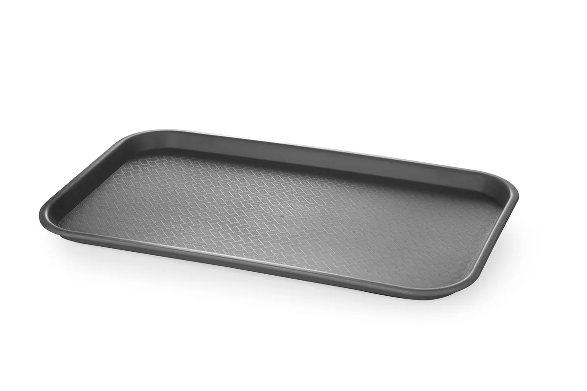 Taca fast food z polipropylenu GN 1/1, GN 1/1, czarny, 530x325x20mm, Prostokątny AmerBox 878590