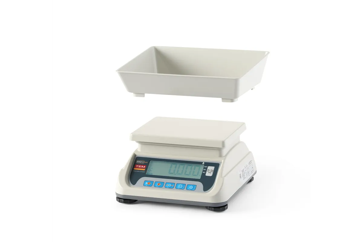 Waga kuchenna LCD z legalizacją, seria ECO+, 255x264x189mm Tem TEKO+LCD15T-P1