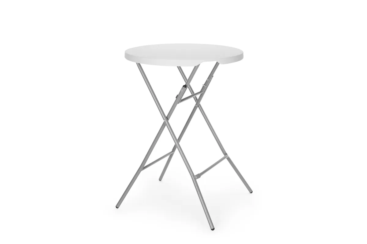 Stolik koktajlowy, max. obciążenie: 80 kg, biały, ⌀800x1100mm AmerBox 810958