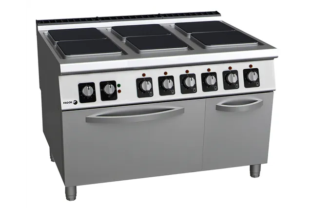 Kuchnia elektryczna z piekarnikiem 6 płyt 1200x930x850 mm 30kW/400V Fagor C-E961